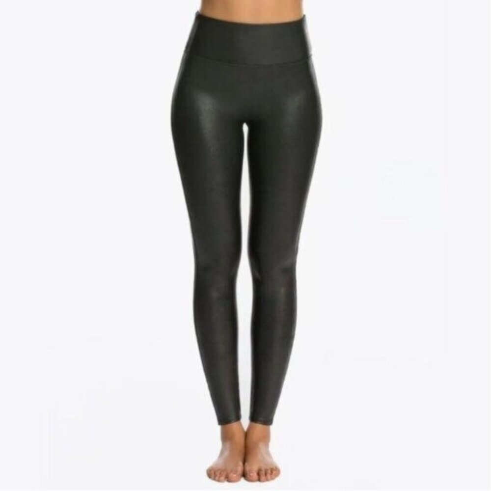 Spanx Faux Leather Leggings in Black Women's Size XS